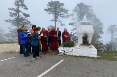 Guest offering prayer