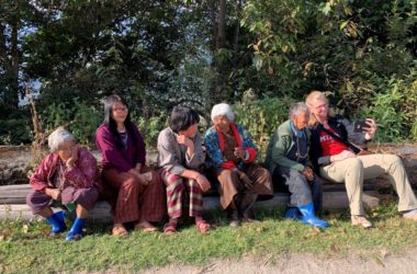 Guest with local people