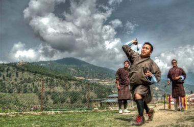 Playing traditional game khuru